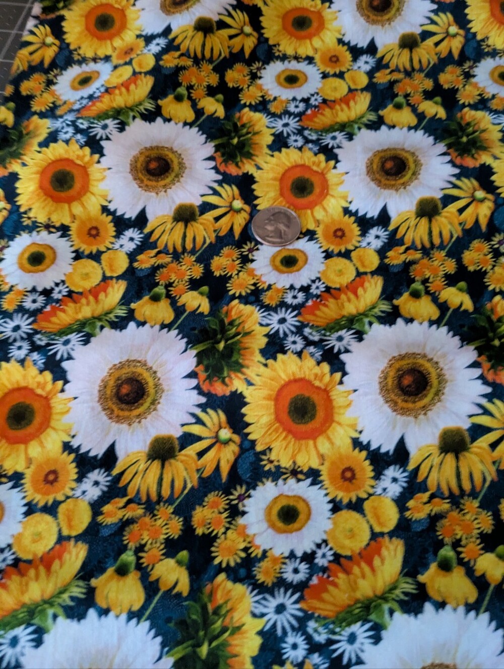 Flowered Cotton Fabric 2 Yards